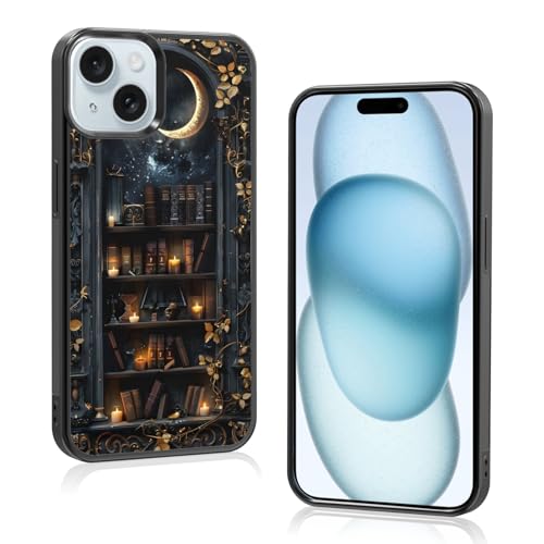 Odhtst Aesthetic Dark Bookshelf Book Phone Case Compatible with iPhone 15 Case 6.1 Inch, TPU Shockproof Protection Vintage Bookish Art Reading Book Lovers Gifts Phone Case for Girls Women Cover Odhtst Aesthetic Dark Bookshelf Book Phone Case Compatible with iPhone 15 Case 6.1 Inch, TPU Shockproof Protection Vintage Bookish Art Reading Book Lovers Gifts Phone Case for Girls Women Cover von Odhtst
