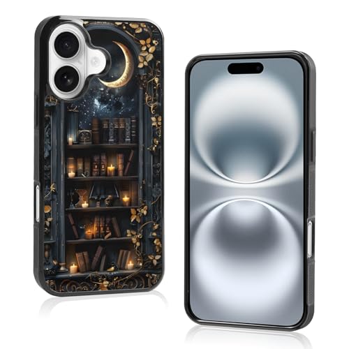 Odhtst Aesthetic Dark Bookshelf Book Phone Case Compatible with iPhone 16 Case 6.1 Inch, TPU Shockproof Protection Vintage Bookish Art Reading Book Lovers Gifts Phone Case for Girls Women Cover Odhtst Aesthetic Dark Bookshelf Book Phone Case Compatible with iPhone 16 Case 6.1 Inch, TPU Shockproof Protection Vintage Bookish Art Reading Book Lovers Gifts Phone Case for Girls Women Cover von Odhtst