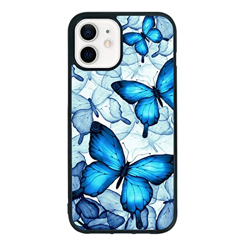 Odhtst Blaue Schmetterling Handyhülle für iPhone 12 6,1 Zoll Stoßfeste Schutzhülle TPU Hüllen, niedliche Schmetterlinge für iPhone 12 Pro Hülle Cover für Frauen Mädchen Teen Schwarz Odhtst Blaue Schmetterling Handyhülle für iPhone 12 6,1 Zoll Stoßfeste Schutzhülle TPU Hüllen, niedliche Schmetterlinge für iPhone 12 Pro Hülle Cover für Frauen Mädchen Teen Schwarz von Odhtst