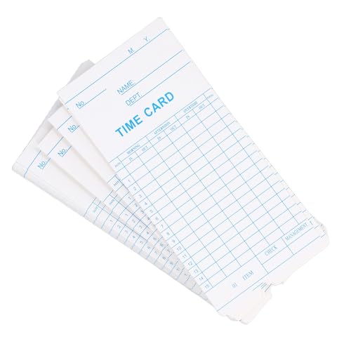 Hochwertige Mitarbeiter-Zeitkarte aus Papier für Zuverlässige Anwesenheitsverfolgung – 100 Stück Doppelseitige Anwesenheitskarte für die Fabrik von Odorkle