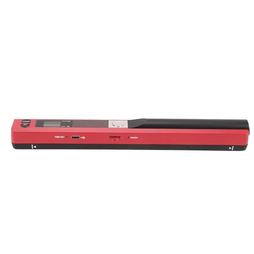 Tragbarer 900-DPI-Handbildscanner für Zuhause und Büro, Einfach Zum Scannen von Dokumenten zu Verwenden, Kompatibel mit XP und OS X 10.4 oder Höher (Rot) von Odorkle