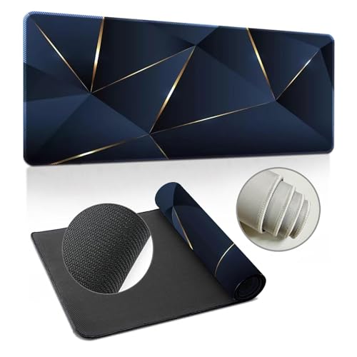 Odot Groß Mauspad Gaming, 3D Geometrischer Mousepad, Vernähte Kanten Schreibtischunterlage mit rutschfeste Gummibasis, Schreibtisch Unterlage für Spiele, Büro (Geometrisch -12,600x1200x2mm) von Odot