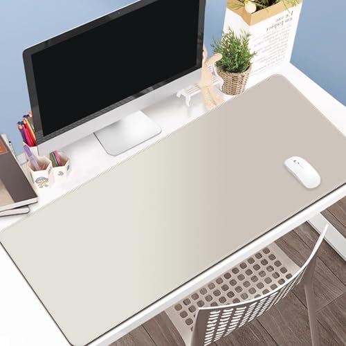 Odot Groß Mauspad Gaming, Farbverlauf Farbe Mousepad, Vernähte Kanten Schreibtischunterlage mit rutschfeste Gummibasis, Schreibtisch Unterlage für Spiele, Büro (Grau,400x900x3mm) von Odot