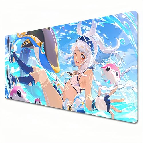 Odrys Genshin Impact Mauspad, Gaming-Mauspad, Anime, XL-Mauspad, 800 x 300 cm, Schreibtischunterlage groß, wasserdicht, rutschfest, Mualani (XL) von Odrys