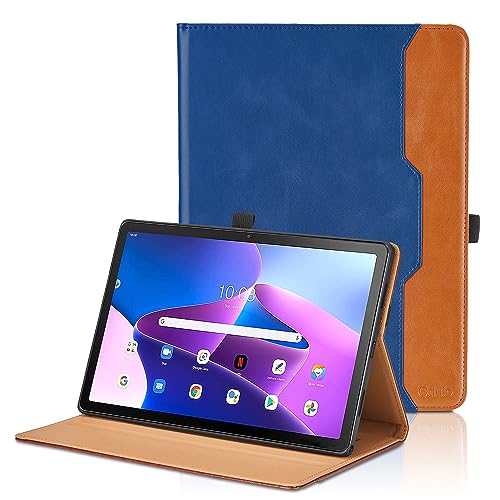 Hülle für Lenovo Tab M10 Plus 3rd Gen 10.6 Zoll 2022 (TB125FU /TB128FU), Business PU Leder Schutzhülle, Multi-Winkel Ansehen Folio Case Dokumentschlitze und Auto Schlaf/Wach - Blau von Oduio