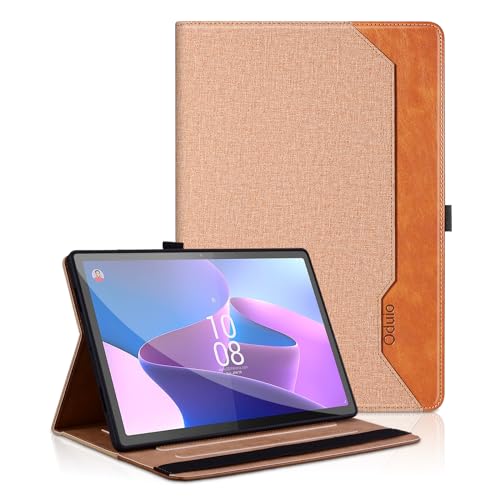 Hülle für Lenovo Tab P11 Pro (2nd Gen) 11.2 Zoll TB132/TB138 2022, Business PU Leder Schutzhülle mit Portemonnaie und Standfunktion, Multi-Winkel Ansehen Folio Case Auto Schlaf/Wach - Braun von Oduio