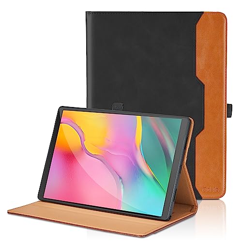 Hülle für Samsung Galaxy Tab A 10,1 Zoll T510/T515 2019 PU Leder Schutzhülle mit Tasche und Stifthalter, Smart Cover mit Stand Funktion für Samsung Galaxy Tab A 10.1 Zoll 2019 Tablet - Schwarz von Oduio