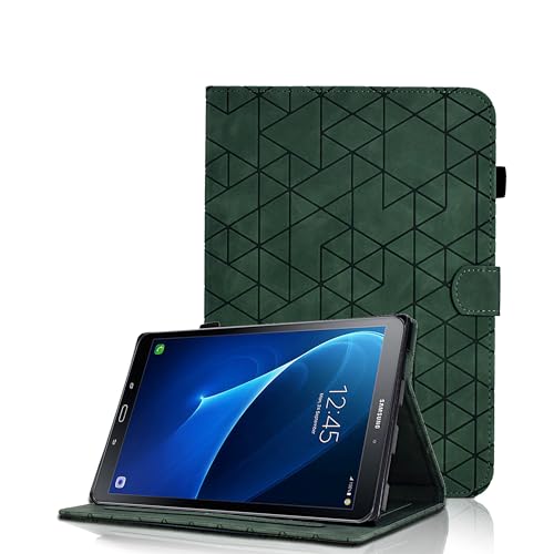 Hülle für Samsung Galaxy Tab A6 10.1 Zoll (SM-T580/T585) 2016 Multi-Winkel Schutzhülle Premium PU Leder Flip Cover Case mit Standfunktion Kartentasche, Auto Wake/Sleep Funktion, Grün von Oduio