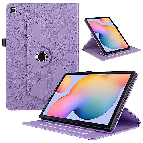 Hülle für Samsung Galaxy Tab A7 Lite 8,7 Zoll 2021 (SM-T227/T225/T220), Premium PU Leder Multi-Winkel 360 Grad Drehbare Leichte Schutzhülle, Rotating Case Cover mit Stand Funktion - Lila von Oduio