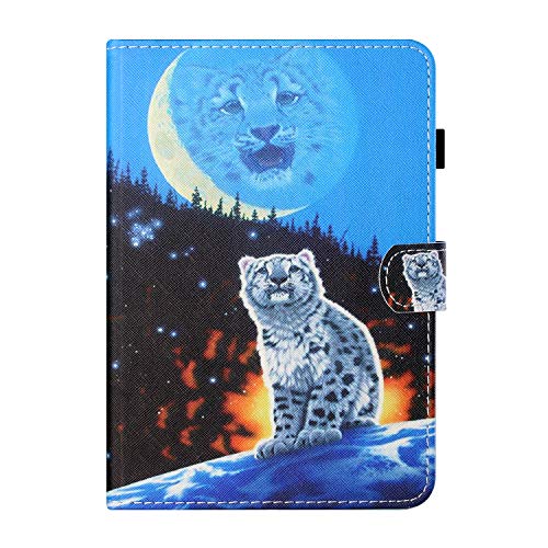 Hülle für Samsung Galaxy Tab A7 Lite 8.7 Zoll (SM-T220/T225/T227) PU Leder Schutzhülle Stoßfest Flip Cover mit Standfunktion und Kartensteckplatz Klapp Wallet Case,Doppelter Tiger von Oduio