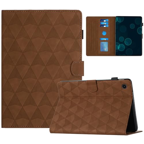 Hülle für Samsung Galaxy Tab A9 Plus/A9+ 11 Zoll 2023 (SM-X210/ SM-X215/ SM-X216) Schutzhülle Premium PU Leder mit Standfunktion Folio Cover Case Kartentasche und Auto Schlaf/Wach, Braun von Oduio