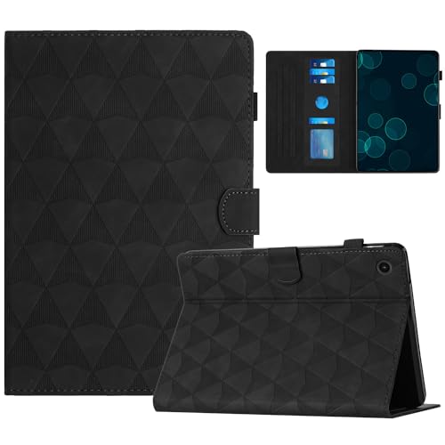 Hülle für Samsung Galaxy Tab A9 Plus/A9+ 11 Zoll 2023 (SM-X210/ SM-X215/ SM-X216) Schutzhülle Premium PU Leder mit Standfunktion Folio Cover Case Kartentasche und Auto Schlaf/Wach, Schwarz von Oduio