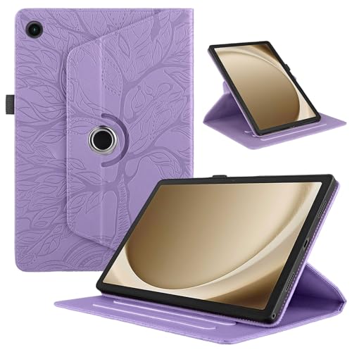 Hülle für Samsung Galaxy Tab A9 Plus 11 Zoll 2023 (SM-X210/ SM-X215/SM-X216), Premium PU Leder Multi-Winkel 360 Grad Drehbare Leichte Schutzhülle, Rotating Case Cover mit Stand Funktion - Lila von Oduio