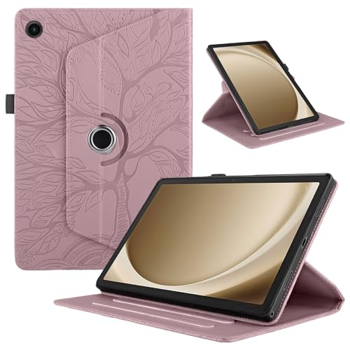 Hülle für Samsung Galaxy Tab A9 Plus 11 Zoll 2023 (SM-X210/ SM-X215/SM-X216), Premium PU Leder Multi-Winkel 360 Grad Drehbare Leichte Schutzhülle, Rotating Case Cover mit Stand Funktion - Rosa von Oduio