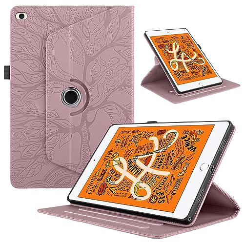 Hülle für iPad Mini 7.9 Zoll, iPad Mini 5/4/3/2/1, Premium PU Leder Multi-Winkel 360 Grad Drehbare Leichte Schutzhülle Rotating Case Cover mit Stand Funktion - Rosa von Oduio