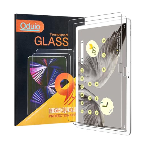 Oduio Displayschutzfolie für Google Pixel Tablet 11 Zoll 2023 9H-Härte Gehärtetem Glas Schutzfolie Bubble Free Anti Scratch für Google Pixel Tablet 11'' 2023 Screen Protector - 2 Stück von Oduio