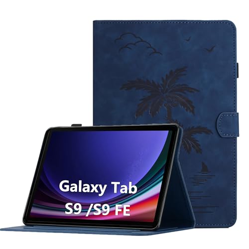 Oduio Hülle für Samsung Galaxy Tab S10 FE 2025/S9 FE 10.9 Inch/S9 11 Zoll 2023 Premium PU Leder Multi-Winkel Folio Schutzhülle mit Kartenschlitz und Auto Schlaf/Wach Funktion, Marineblau von Oduio