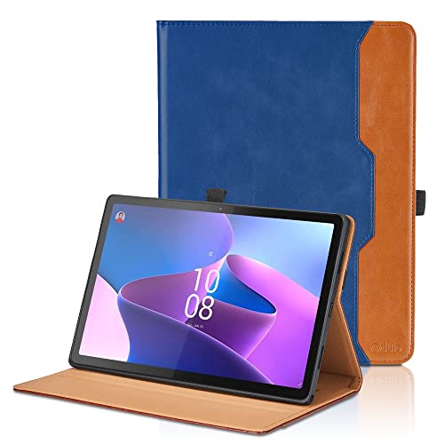 Oduio Schutzhülle für Lenovo Tab P11 Pro Gen 2 / Tab P11 Pro (2nd Gen) 11 Zoll (2022) Premium PU Leder Flip Folio Tablet Hülle mit Handschlaufe Multi-Angle Ständer Smart Cover, Blau von Oduio