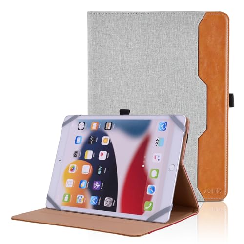 Universal Hülle für 9-11'' Tablet, Business Premium PU Leder Schutzhülle mit Tasche Folio Smart Case Multi-Winkel Stand Universal Case für 9.7 10 10.1 10.2 10.3 10.4 10.5 10.6 10.9 Zoll Tablet, Rot von Oduio