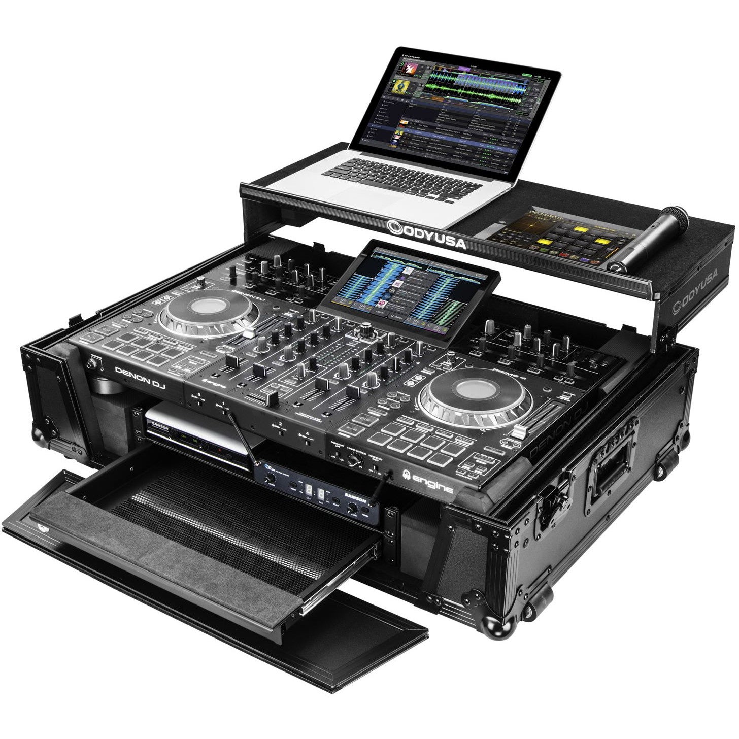 (B-Ware) Odyssey FZGSPRIME4W2BL Denon DJ Prime 4 Flight Case von Odyssey