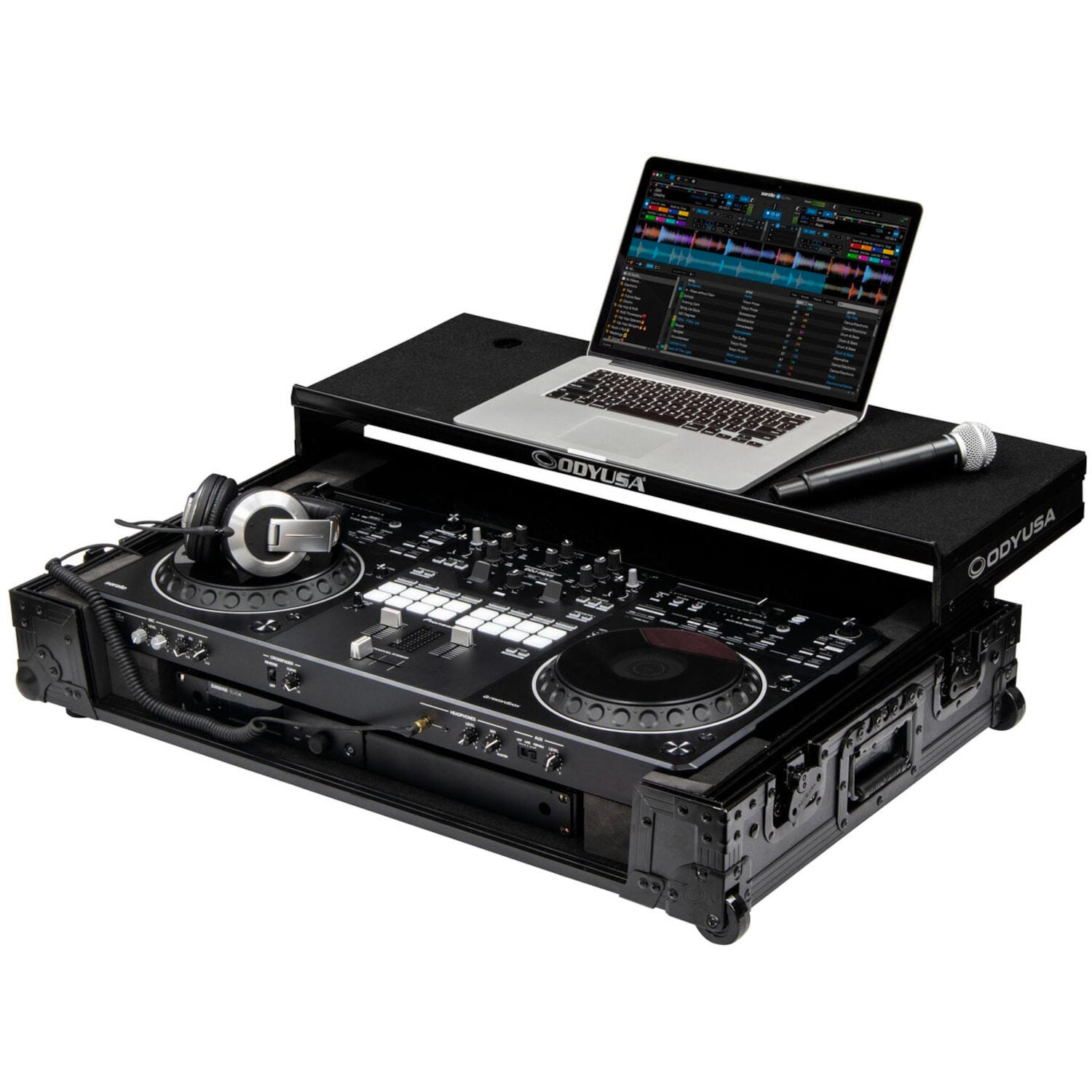 Odyssey FZGSDDJREV5CWBL 1U Glide Style Flight Case for Pioneer DJ DDJ-REV5 von Odyssey