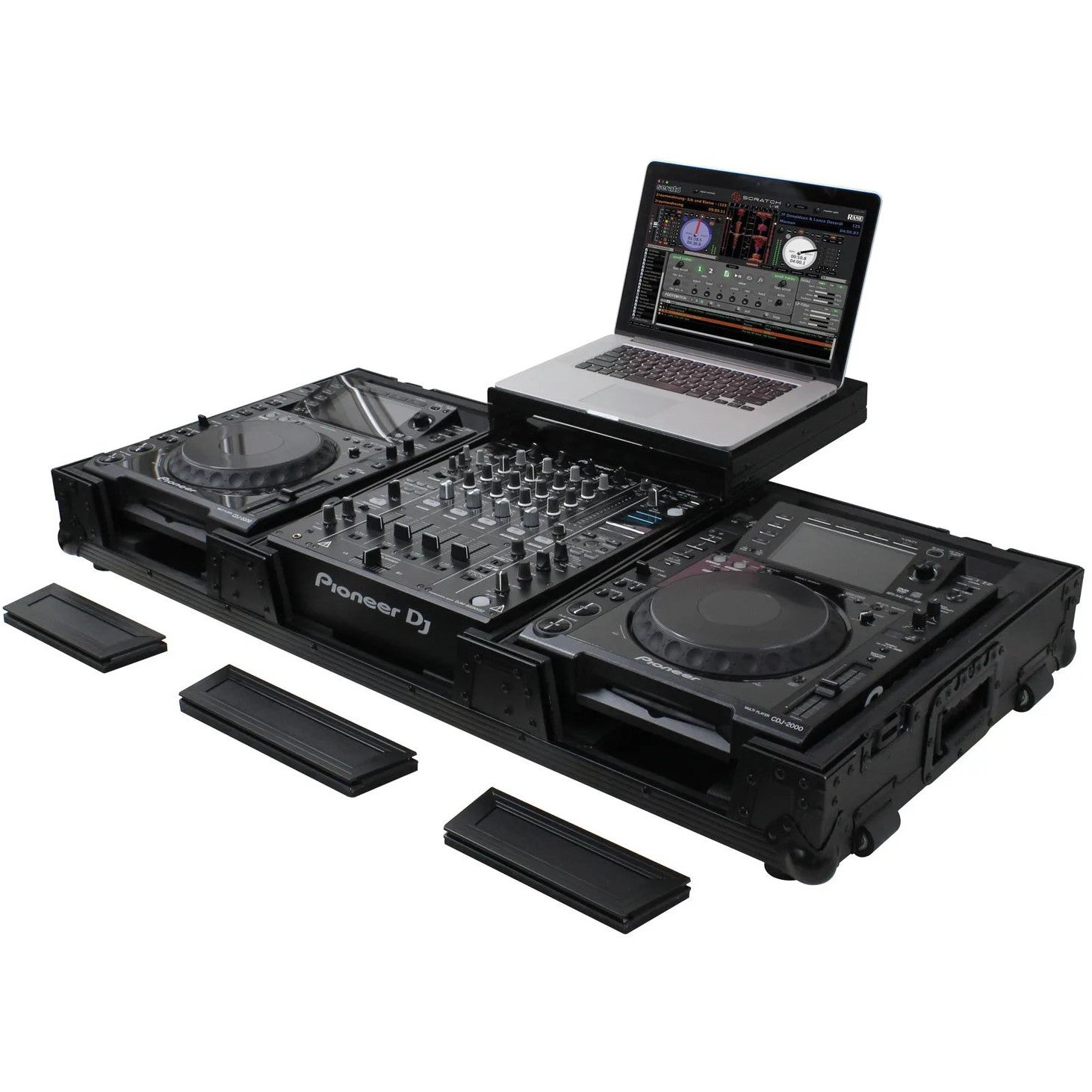 Odyssey FZGSL12CDJWRBL Black Label Flight Case for x2 Media Players and x1 Mixer von Odyssey