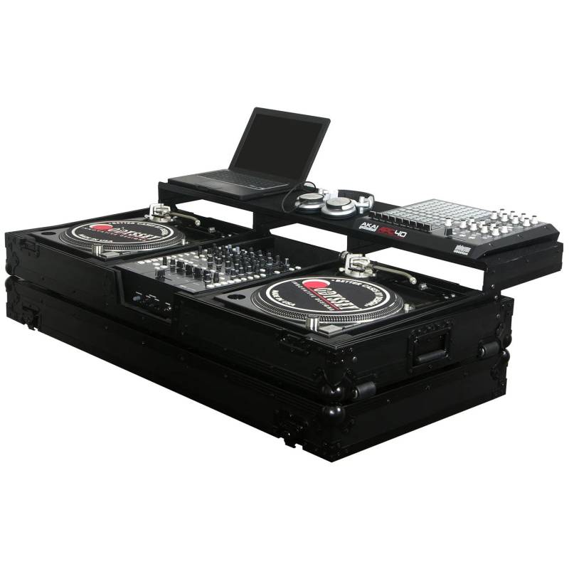 Odyssey FZGSPBM12WBL Flight Case for 12" Mixer + 2x Battle Position Turntables (Black) von Odyssey