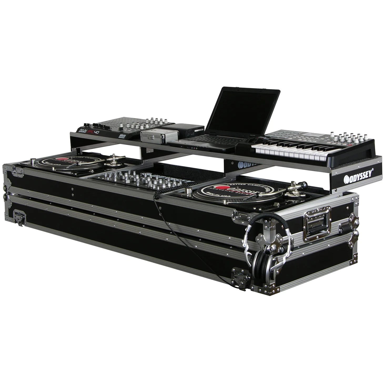 Odyssey FZGSPDJ19W Case for 19" Mixer + Two Standard Position Turntables von Odyssey