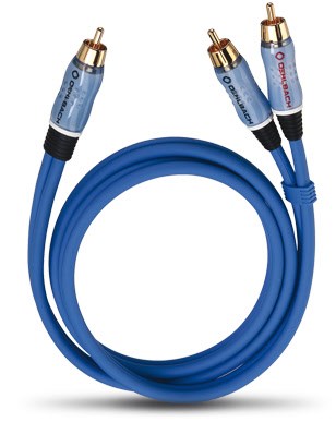 BOOOM! Y-Adapterkabel (2m) Subwooferkabel blau von Oehlbach