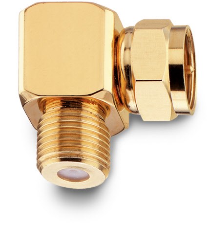 F-Stecker Winkeladapter (2 Stk.) gold von Oehlbach