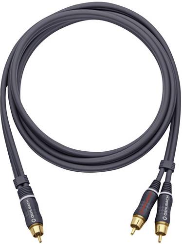 Oehlbach 23702 Cinch Audio Y-Kabel [2x Cinch-Stecker - 1x Cinch-Stecker] 2.00m Anthrazit vergoldete von Oehlbach