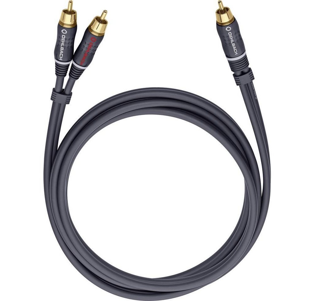 Oehlbach BOOOM! Subwoofer Y-Cinch-Kabel, 5 m Audio- & Video-Kabel, vergoldete Steckkontakte von Oehlbach