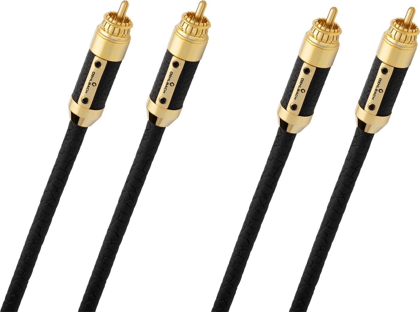 Oehlbach Black Connection Master Brilliantes NF Audiokabel-Set 1 Paar Audio-Kabel, 2 x Cinch, 2 x Cinch (50 cm), Brilliante Farbwiedergabe, Effektive Schirmung von Oehlbach