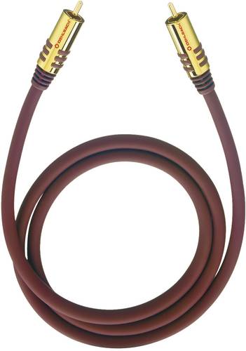 Oehlbach Cinch Audio Anschlusskabel [1x Cinch-Stecker - 1x Cinch-Stecker] 1.00m Bordeaux vergoldete von Oehlbach