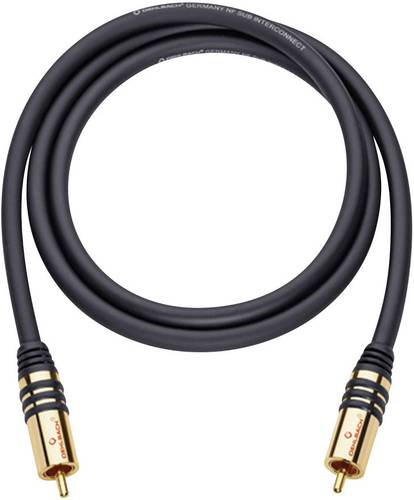 Oehlbach Cinch Audio Anschlusskabel [1x Cinch-Stecker - 1x Cinch-Stecker] 1.00m Schwarz vergoldete S von Oehlbach