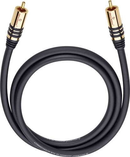 Oehlbach Cinch Audio Anschlusskabel [1x Cinch-Stecker - 1x Cinch-Stecker] 10.00m Schwarz vergoldete von Oehlbach