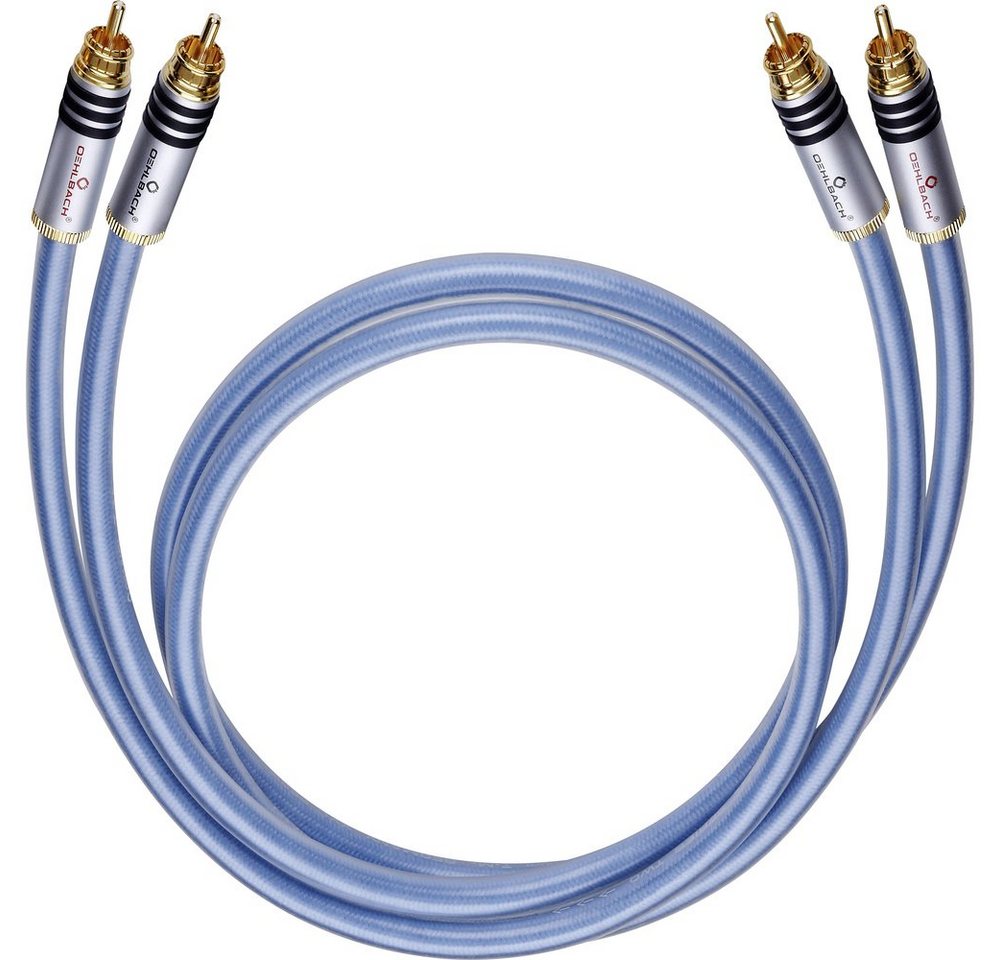 Oehlbach Cinch Audio Anschlusskabel [2x Cinch-Stecker - 2x Cinch-Stecker] 0.50 Audio- & Video-Kabel, (0.50 cm) von Oehlbach