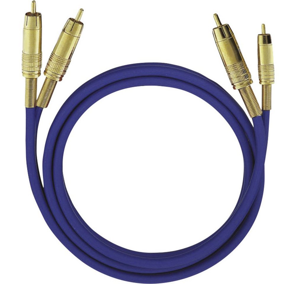Oehlbach Cinch Audio Anschlusskabel [2x Cinch-Stecker - 2x Cinch-Stecker] 0.50 Audio- & Video-Kabel, (50.00 cm) von Oehlbach