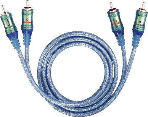 Oehlbach Cinch Audio Anschlusskabel [2x Cinch-Stecker - 2x Cinch-Stecker] 0.50m Transparent-Blau ver von Oehlbach