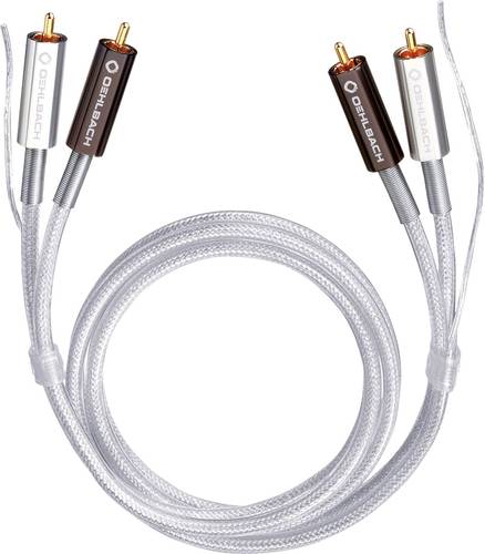 Oehlbach Cinch Audio Anschlusskabel [2x Cinch-Stecker - 2x Cinch-Stecker] 0.50m Transparent vergolde von Oehlbach