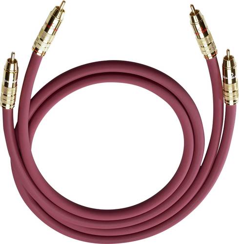 Oehlbach Cinch Audio Anschlusskabel [2x Cinch-Stecker - 2x Cinch-Stecker] 0.70m Anthrazit vergoldete von Oehlbach