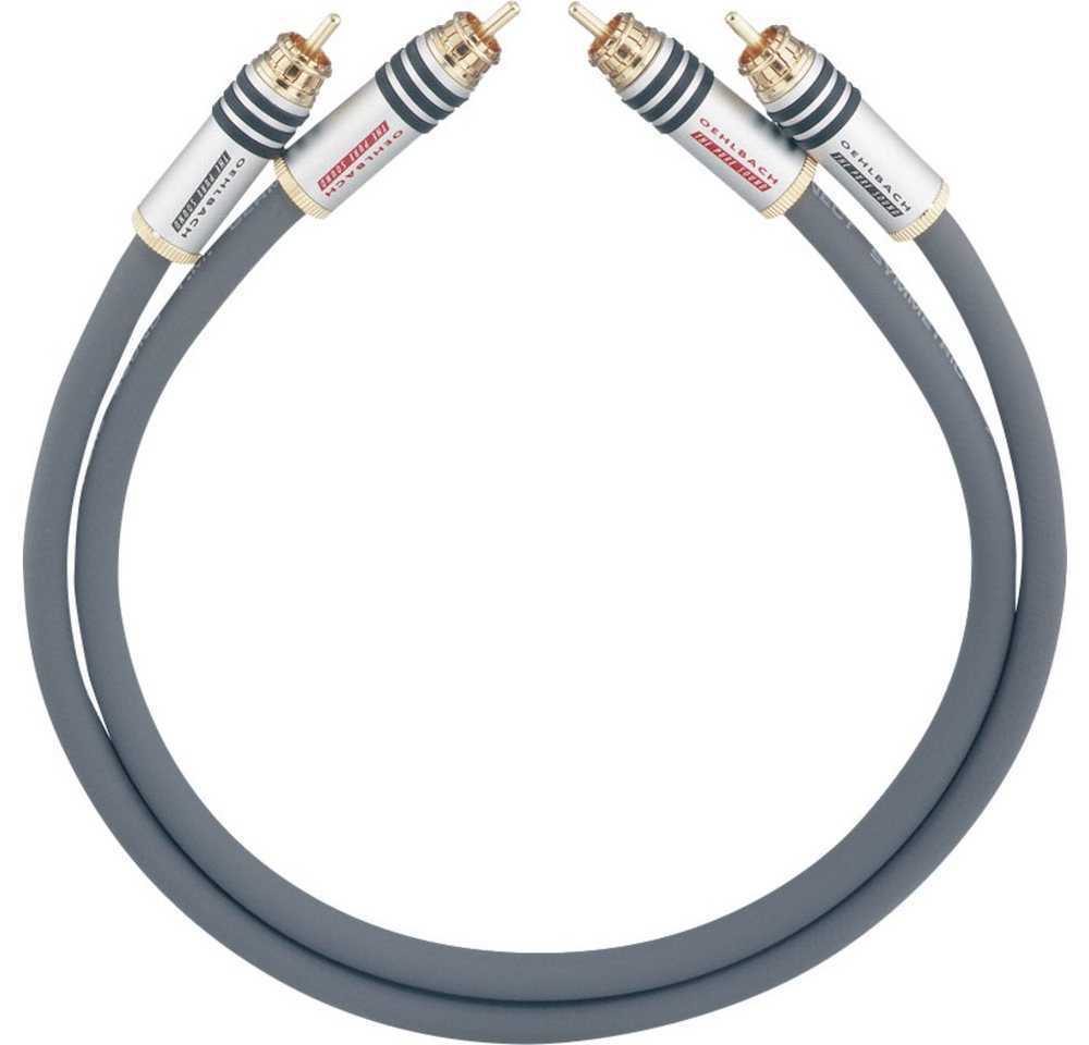 Oehlbach Cinch Audio Anschlusskabel [2x Cinch-Stecker - 2x Cinch-Stecker] 1.00 Audio- & Video-Kabel, (1.00 cm) von Oehlbach