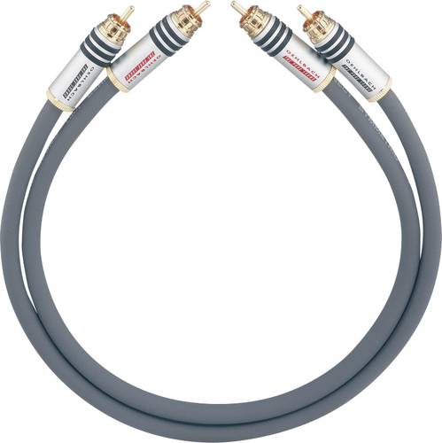 Oehlbach Cinch Audio Anschlusskabel [2x Cinch-Stecker - 2x Cinch-Stecker] 1.00m Anthrazit vergoldete von Oehlbach