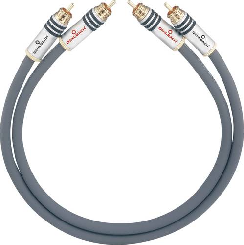 Oehlbach Cinch Audio Anschlusskabel [2x Cinch-Stecker - 2x Cinch-Stecker] 2.75m Anthrazit vergoldete von Oehlbach