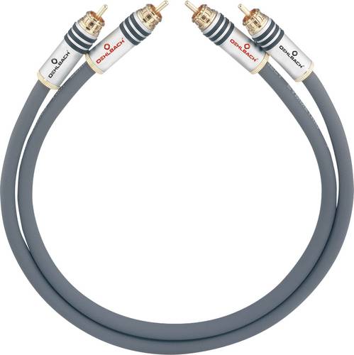 Oehlbach Cinch Audio Anschlusskabel [2x Cinch-Stecker - 2x Cinch-Stecker] 4.25m Anthrazit vergoldete von Oehlbach