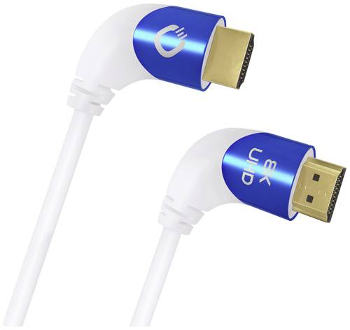 Oehlbach HDMI Anschlusskabel HDMI-A Stecker, HDMI-A Stecker 1.50m Weiß D1C42546 Ultra HD (8K), 90° von Oehlbach