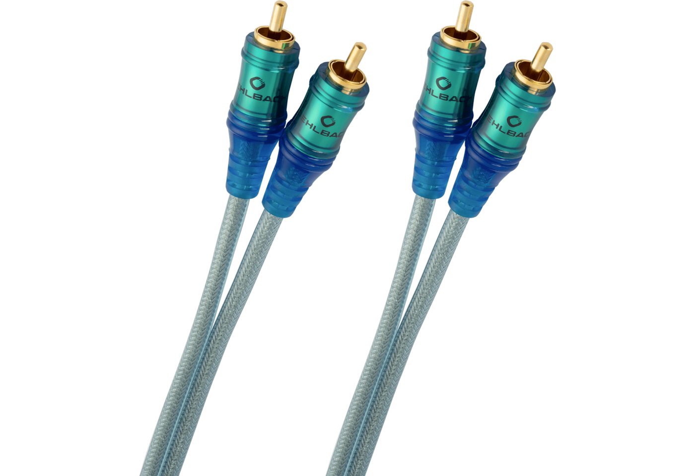 Oehlbach Ice Blue NF Audio-Cinch-Kabel Audio-Kabel, 2 x Cinch, 2 x Cinch (200 cm), Flexibel, Hochwertiges Kupfer von Oehlbach
