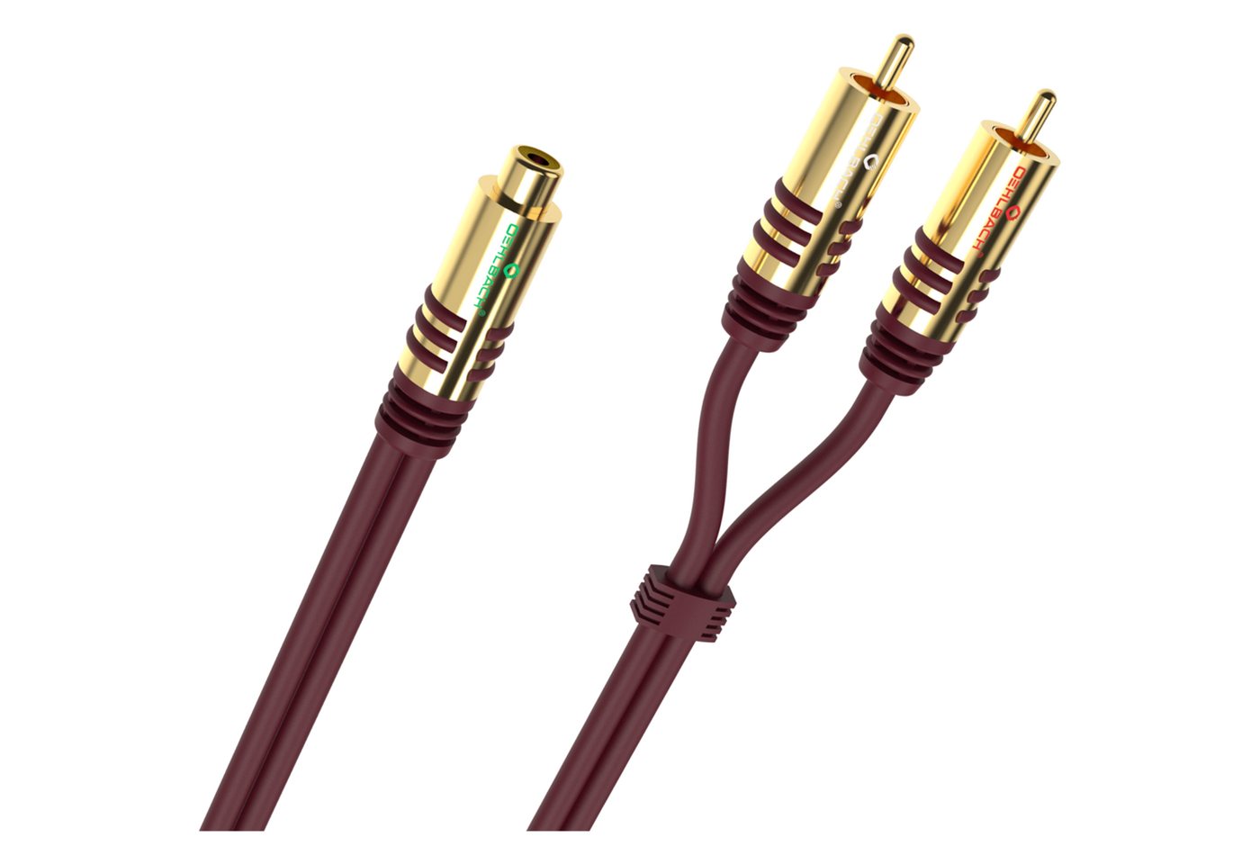 Oehlbach NF Y-Sub AD Y-Adapter Cinch (w) auf 2x Cinch Audio-Kabel, Cinch Buchse, 2 x Cinch (20 cm), Flexibel, Hochwertiges Kupfer von Oehlbach
