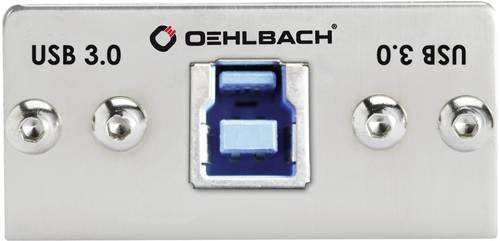 Oehlbach PRO IN MMT-C USB.3 B/A USB 3.2 Gen 1 (USB 3.0) Multimedia-Einsatz mit Kabelpeitsche von Oehlbach