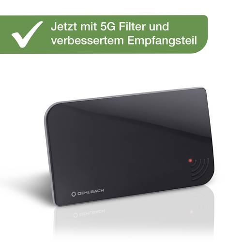 Oehlbach Scope Vision 5G DVB-T2 Aktive DVB-T/T2 Flachantenne Innenbereich Schwarz von Oehlbach